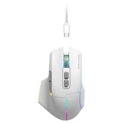 Raton inalambrico mars gaming mmw – vector blanco