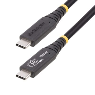 Cable usb tipo c startech 1m – macho – macho – negro