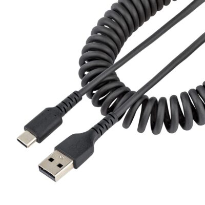 Cable usb tipo a a usb tipo c startech 0.50m – macho – macho – negro rizado