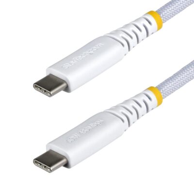 Cable usb tipo c startech 3m – macho – macho – blanco trenzado