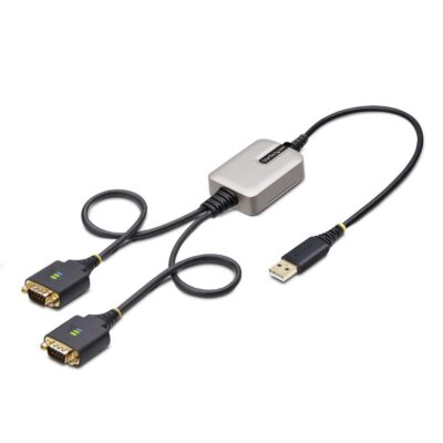 Cable usb tipo a a 2x rs232 db9 startech 0.60m – macho – macho