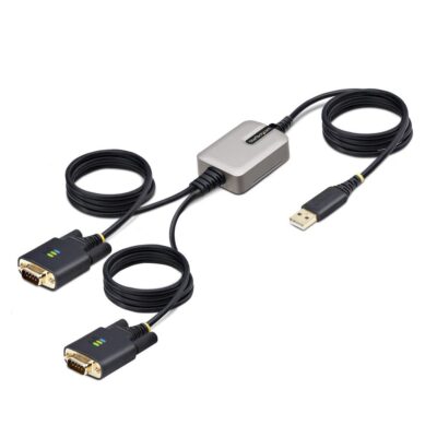 Cable usb tipo a a 2x rs232 db9 startech 4m – macho – macho