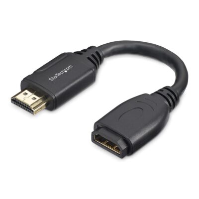 Cable hdmi 4k startech 0.15m – macho – hembra – negro