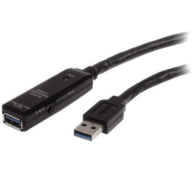 Cable usb tipo a startech 10m – macho – hembra – negro