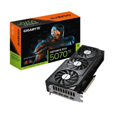 Tarjeta grafica gigabyte rtx 5070 ti windforce oc v2 16gb gddr7 – 3x dp – 1x hdmi pci express 5.0