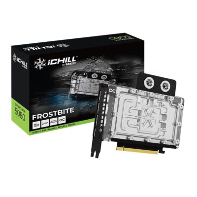 Tarjeta grafica inno3d rtx 5080 ichill frostbite gddr7 – 3x dp – 1x hdmi pci express 5.0