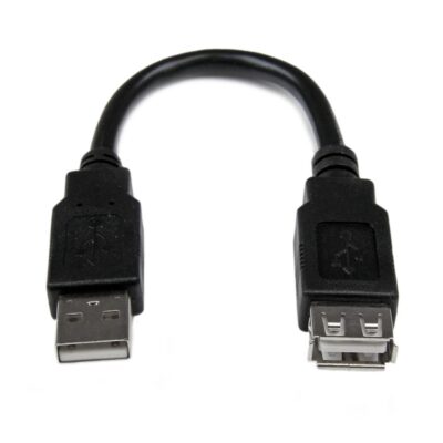 Cable usb tipo a startech 0.15m – macho – hembra – negro