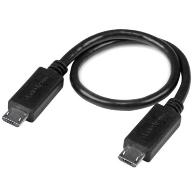 Cable micro usb startech 0.20m – macho – macho – negro