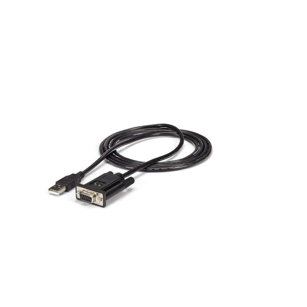 Cable usb tipo a a rs232 db9 startech 1.8m - macho - hembra - negro
