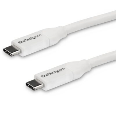 Cable usb tipo c startech 2m – macho – macho – blanco