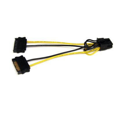 Cable 2x sata a pci express 8 pines startech 0.15m