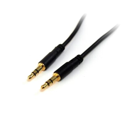 Cable mini jack 3.5mm startech 3m – macho – macho – negro
