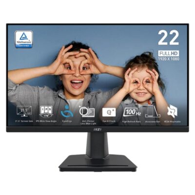 Monitor led 22 pulgadas msi mp225 e12vl va – fhd – hdmi – vga – 100hz – 1ms – vesa 100×100