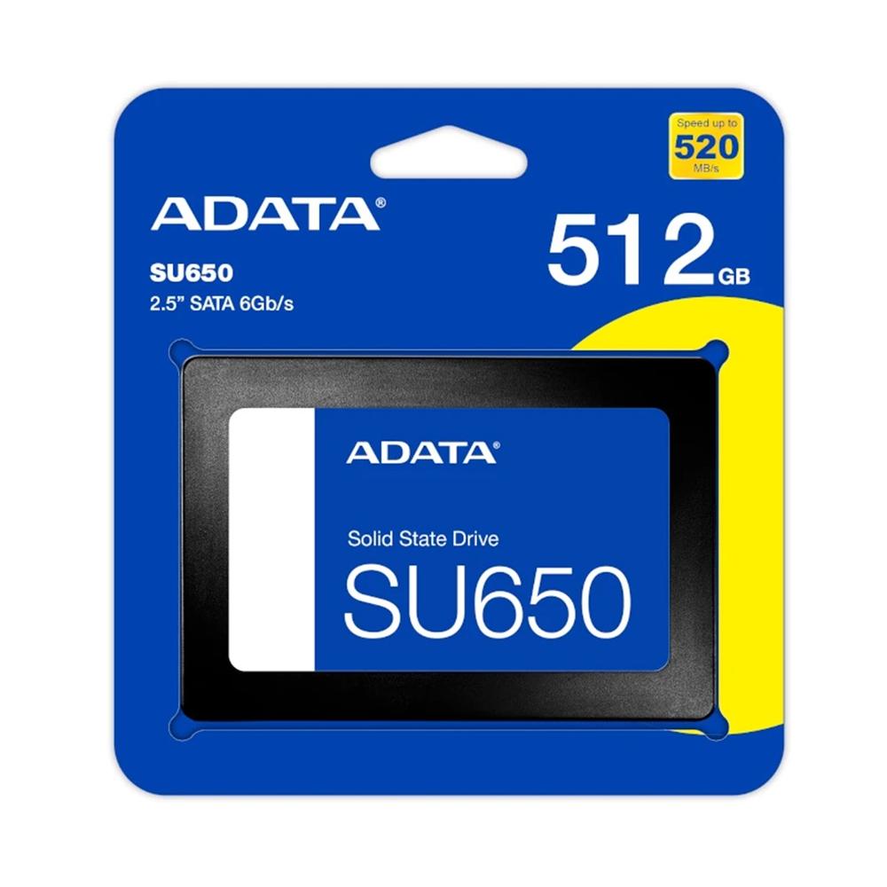 Disco duro interno solido ssd adata ultimate su650 512gb 2.5 pulgadas sata3