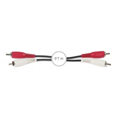 Cable 2x rca fonestar 0.7m – macho – macho