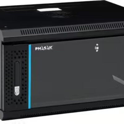 Armario rack mural phasak pro 6u pho 2106 600×450 negro ventilacion iluminacion cerradura