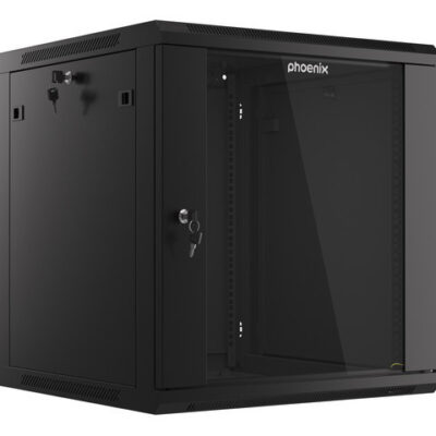 Armario rack phoenix 12u 600x600x640 auto – ensamblado 19» hasta 60 kg negro