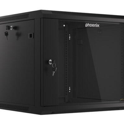Armario rack phoenix 9u 600x600x501 auto – ensamblado 19» hasta 60 kg negro