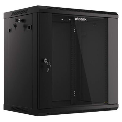 Armario rack phoenix 12u 600x450x640 auto – ensamblado 19» hasta 60 kg negro