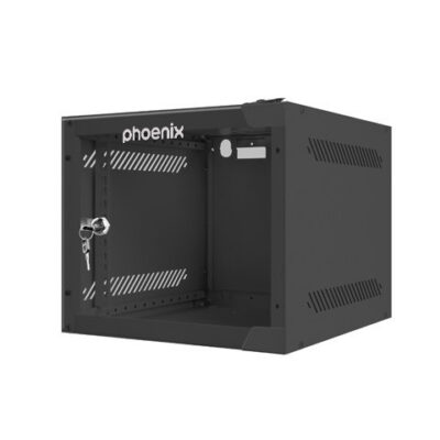 Armario rack phoenix 4u 280x310x247 mural 10» hasta 20 kg negro