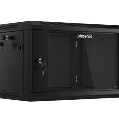 Armario rack phoenix 6u 600x450x368 auto – ensamblado 19» hasta 60 kg negro