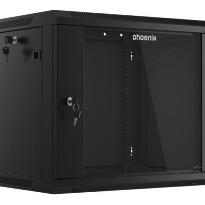 Armario rack phoenix 9u 600x450x501 auto – ensamblado 19» hasta 60 kg negro