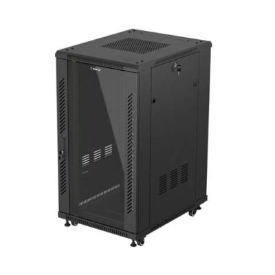 Armario rack phoenix 22u 600×800 de pie servidor 19» hasta 1000 kg negro