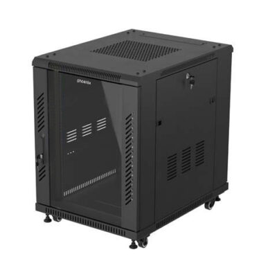 Armario rack phoenix 15u 600×800 servidor 19» alta densidad negro