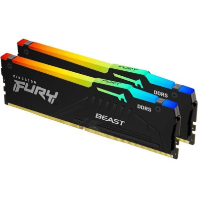 Memoria ram ddr5 16gb 2 x 8gb kingston – 6000 mhz – pc5 – 48000 – fury beast ex rgb – cl36 – 1.25v