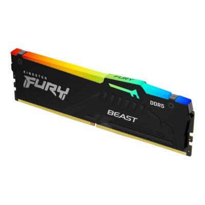 Memoria ram ddr5 8gb kingston – 5600 mhz – pc5 – 44800 – fury beast rgb – cl40 – 1.25v