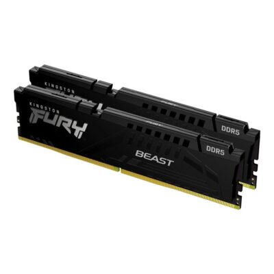 Memoria ram ddr5 32gb 2x16gb kingston – 6400mt – s – fury beast – cl32 – negro