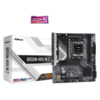 Placa base asrock b650m – hdv – m.2 am5 matx – 2x ddr5