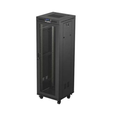 Armario lanberg rack 19 pulgadas 37u – 600×600 flat pack puerta perforada con lcd