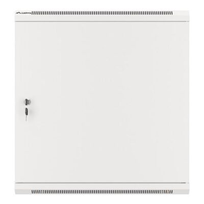 Armario lanberg mural 19 pulgadas 12u – 600×450 para automontaje con puerta metalica gris