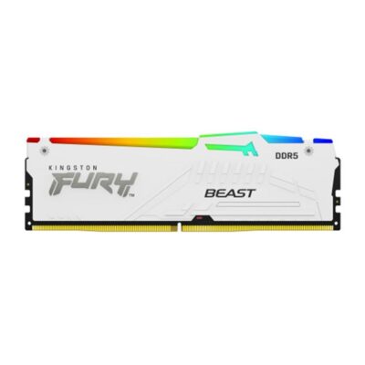 Memoria ram ddr5 32gb kingston – 5600mt – s – pc5 – 44800 – fury beast rgb – cl36 – blanca