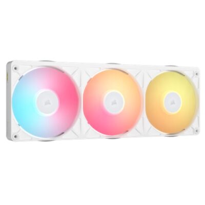 Ventilador caja corsair icue link rx360 ii unified frame rgb 3x 120mm blanco