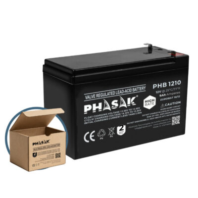 Bateria phasak phb 1210 high rate compatible para sais 9ah 12v acido – plomo
